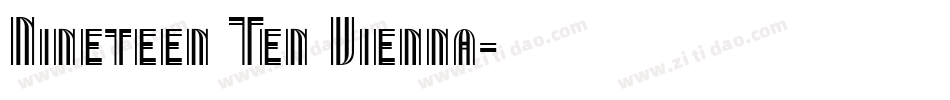 Nineteen Ten Vienna字体转换